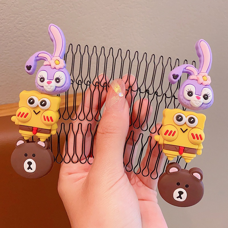 Set 5 Lược Chải Tóc Tạo Kiểu Hoạt Hình Dễ Thương Cho Bé Gái