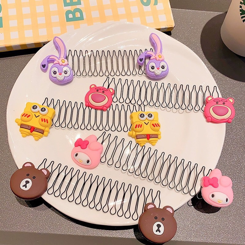 Set 5 Lược Chải Tóc Tạo Kiểu Hoạt Hình Dễ Thương Cho Bé Gái