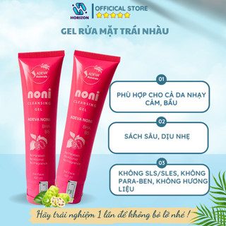 Sữa rửa mặt trái nhàu Adeva Noni dạng gel 100ml, làm sạch dịu nhẹ, phù hợp cho cả da nhạy cảm