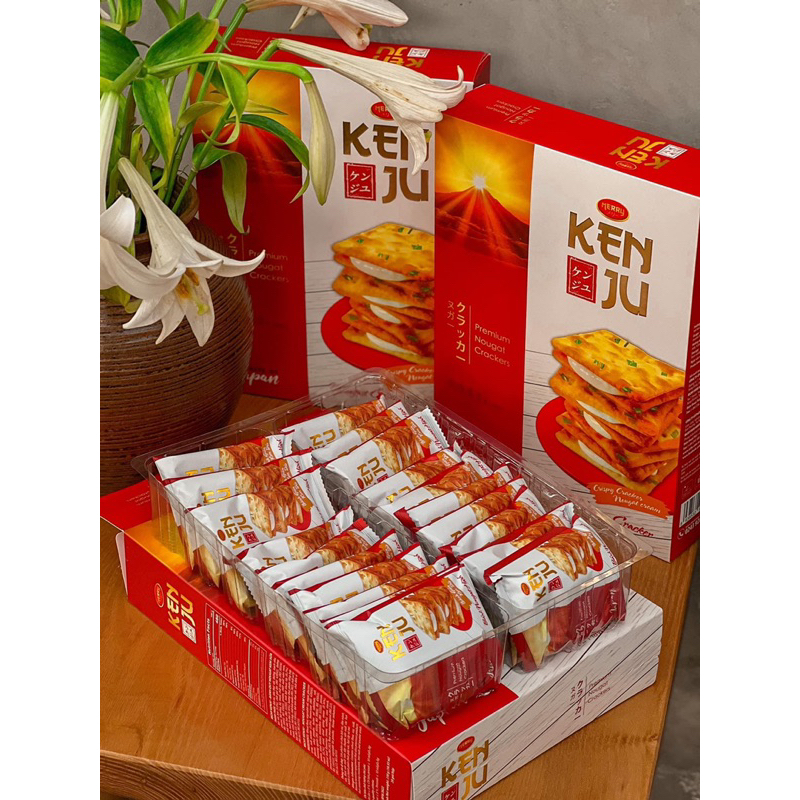 Bánh kem dẻo KenJu gói 186g, bánh Nougat Richy