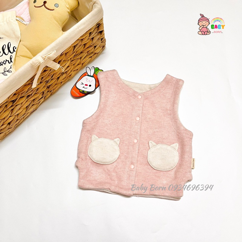 Uala Rogo - Áo gile chất nỉ cotton ấm áp, 2 mặt tiện lợi UR 3659