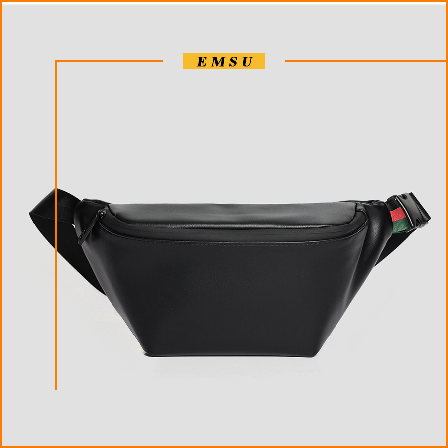 Túi đeo ngực nam cao cấp, Túi da đeo chéo nam nữ local brand kiểu dáng bao tử phong cách hiện đại