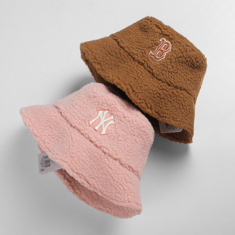 Mũ tròn MLB Bucket lông cừu logo B BUCKET ,Mũ thời trang Meowist