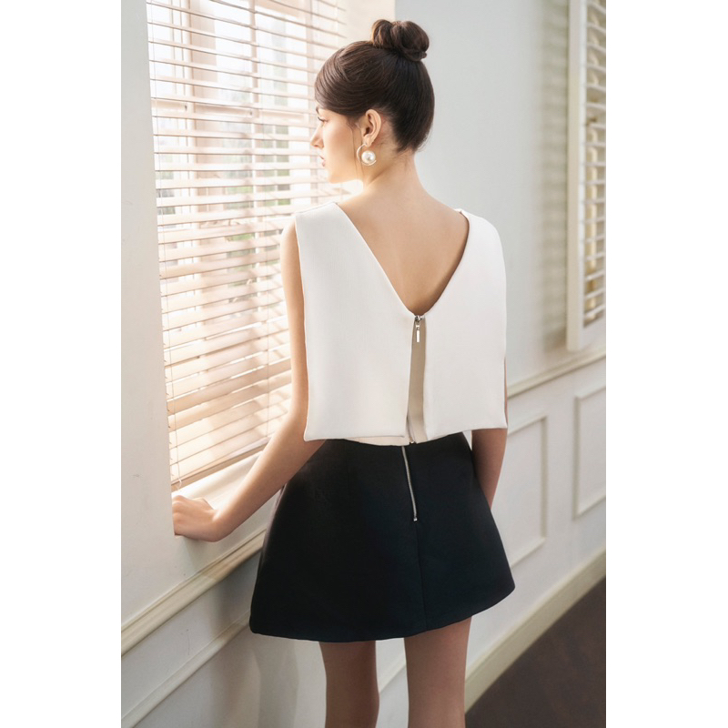 LYNN TOP & LYNN SKIRT - Áo đính nơ và chân váy