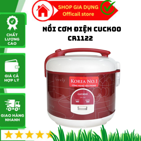 Nồi Cơm Điện Cuckoo CR1122 2.0 Lít 2L Hàng Chính Hãng, nồi cơm điện hàn quốc, nồi cơm điện cuckoo, nồi cơm điện chínhãng