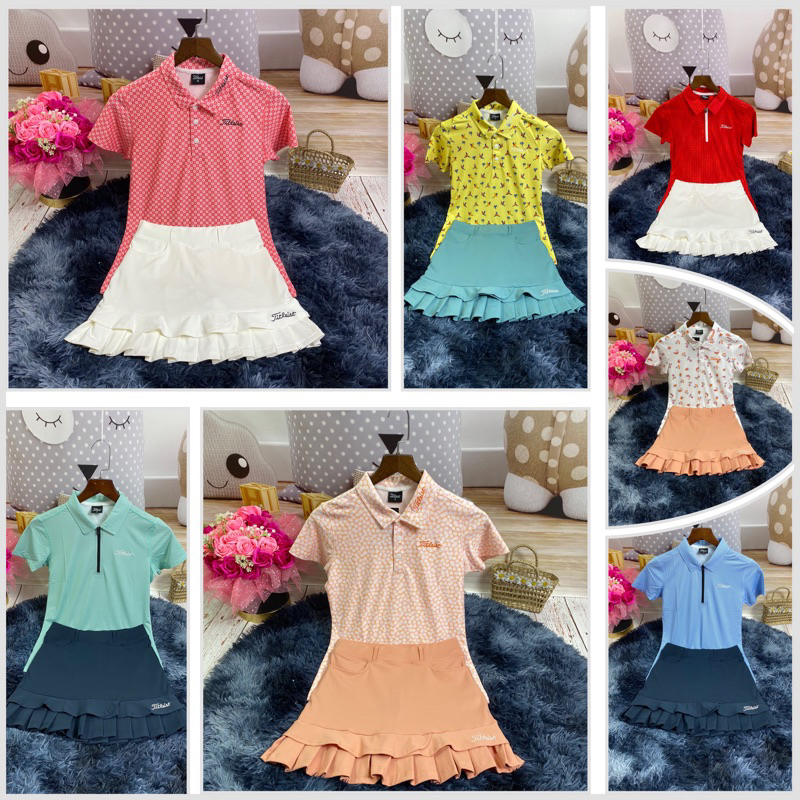 Sét thể thao golf, tennis, cầu lông nữ siêu xinh, chất thun co giãn thoải mãi