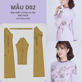 RẬP GIẤY CỨNG CẮT SẴN ÁO DÀI CỔ TRÒN D02