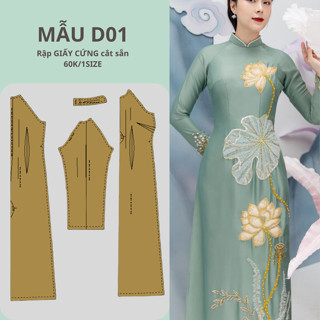 RẬP GIẤY CỨNG CẮT SẴN ÁO DÀI TRUYỀN THỐNG D01