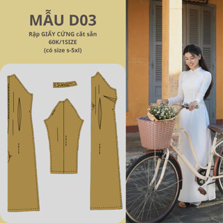 RẬP GIẤY CỨNG CẮT SẴN ÁO DÀI HỌC SINH D03