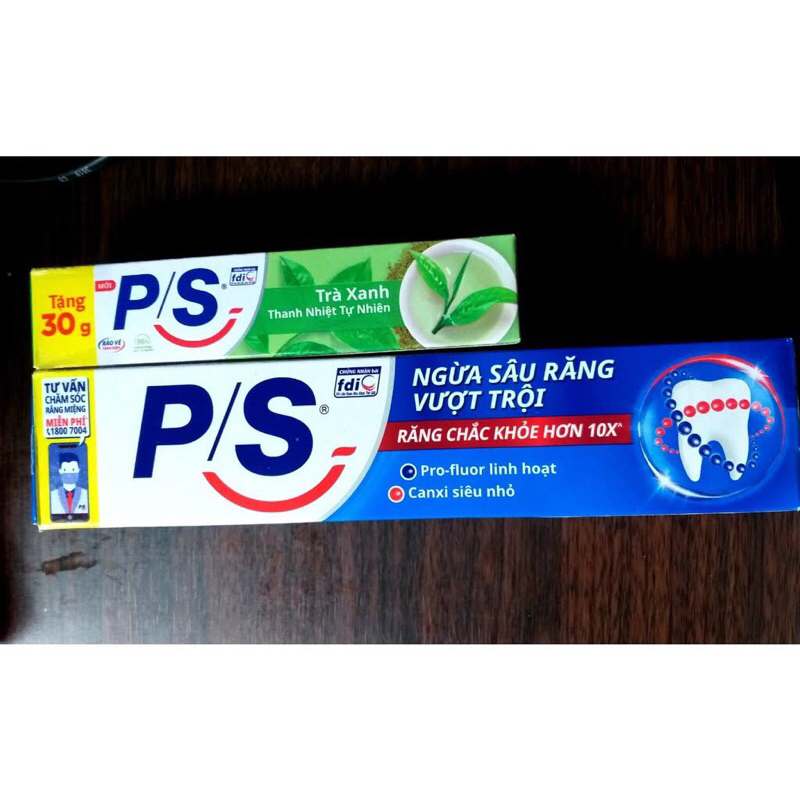 Kem đánh răng ngừa sâu răng PS 180g tặng kèm