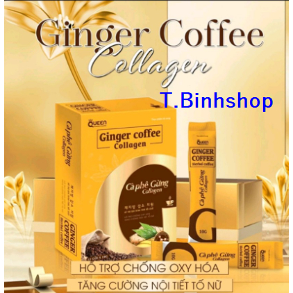 Cafe gừng Collagen giữ dáng, đẹp da, giảm cân an toàn, nhanh chóng.