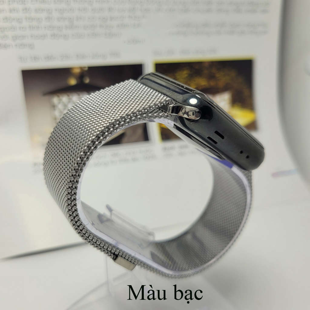 Dây đồng hồ thông minh thép series 8 7 6 5 4 3 2 Ultra SE, dây đeo đồng hồ kim loại 49mm 45mm 44mm 42mm 41mm 40mm 38mm