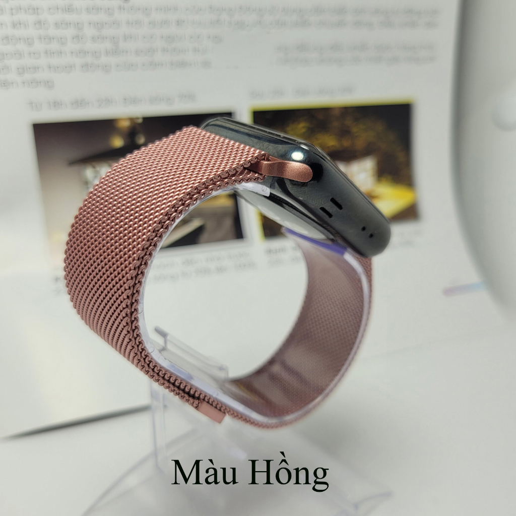 Dây đồng hồ thông minh thép series 8 7 6 5 4 3 2 Ultra SE, dây đeo đồng hồ kim loại 49mm 45mm 44mm 42mm 41mm 40mm 38mm