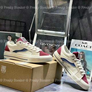 VISION STREET WEAR Giày Trượt Ván Thể Thao Nam Giày Vải Da Lộn Cổ Thấp Cao Su Màu Đen Retro,Giày Vision Street Wear Đỏ B