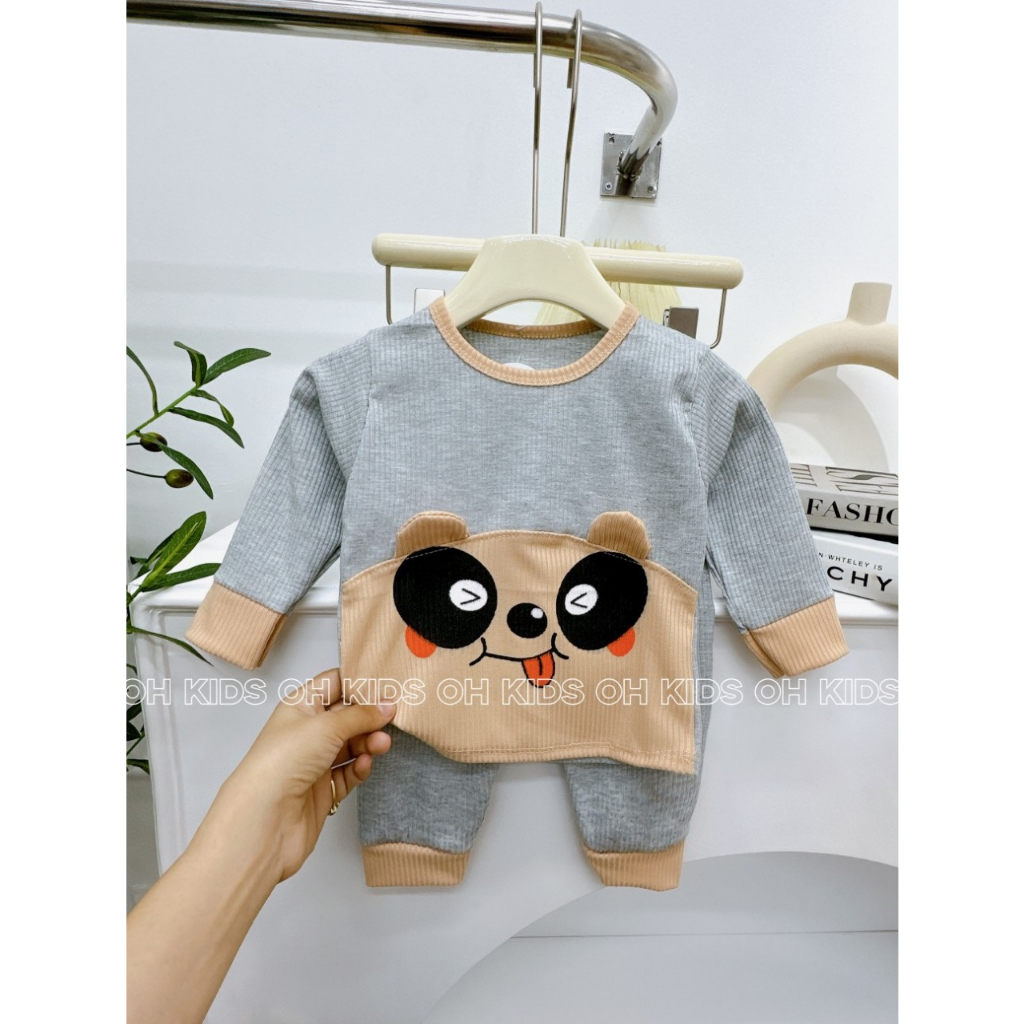 Bộ len tăm dài tay cho bé trai bé gái 7-15kg