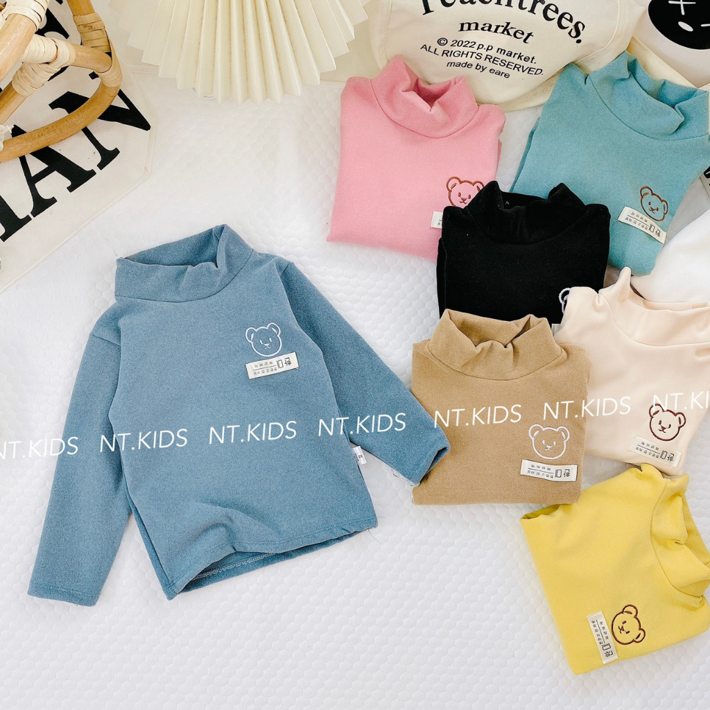Áo giữ nhiệt cho bé_ Áo giữ nhiệt cho bé trai,bé gái chất liệu lông nhung 2 mặt ấm áp cho bé 7-15kg