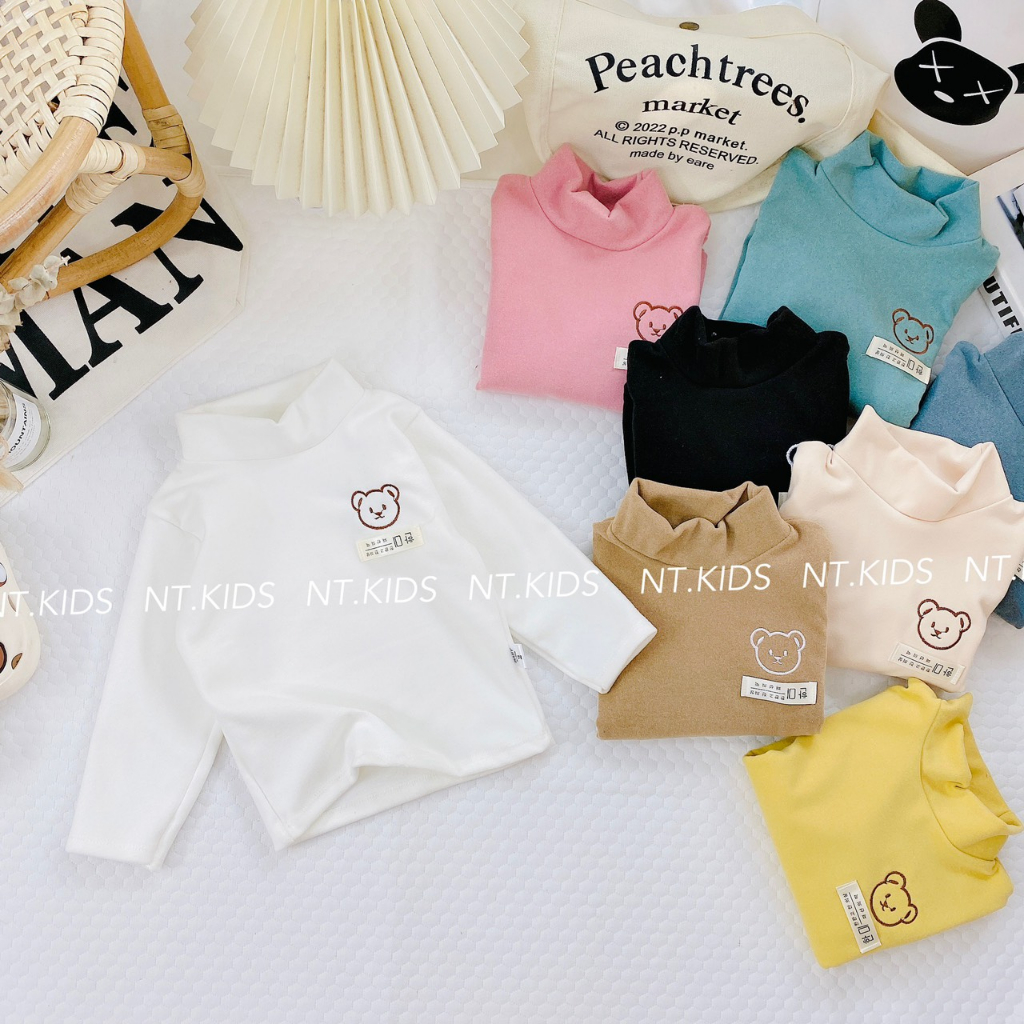 Áo giữ nhiệt cho bé_ Áo giữ nhiệt cho bé trai,bé gái chất liệu lông nhung 2 mặt ấm áp cho bé 7-15kg