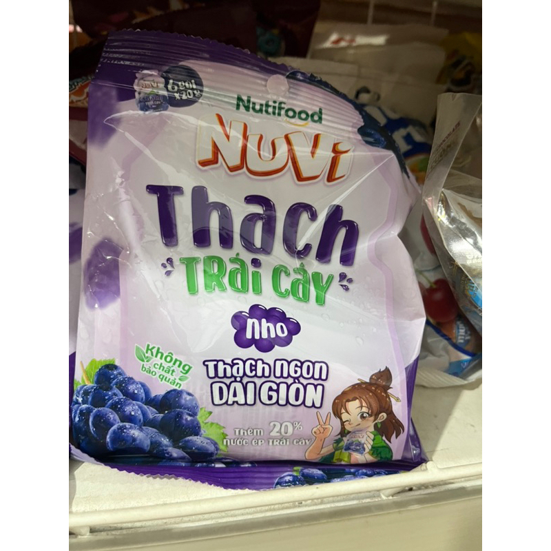 Thạch Trái Cây Nho,Đào Túi 120g/6 gói*20g  taphoatoanngocc