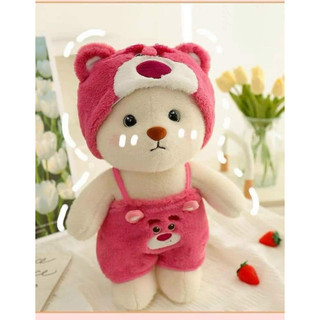 Gấu dâu lena, gấu bông cute dễ thương, gấu lotso miniso