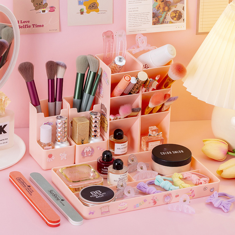 MVP3379 Kệ đựng bút 5 món để bàn kích thước lớn văn phòng phẩm tặng kèm miếng dán