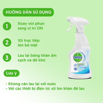 Chai xịt Dettol Surface Cleanser 500ml