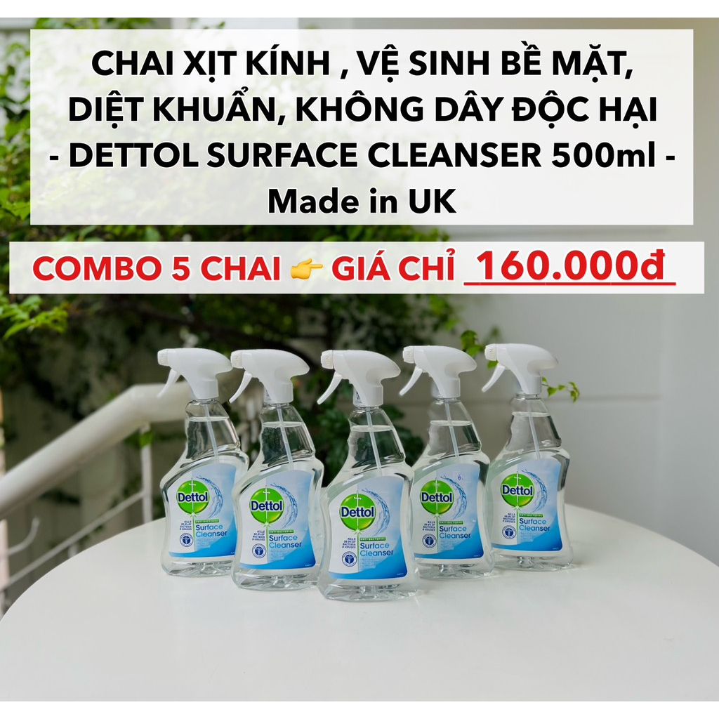 Chai xịt Dettol Surface Cleanser 500ml