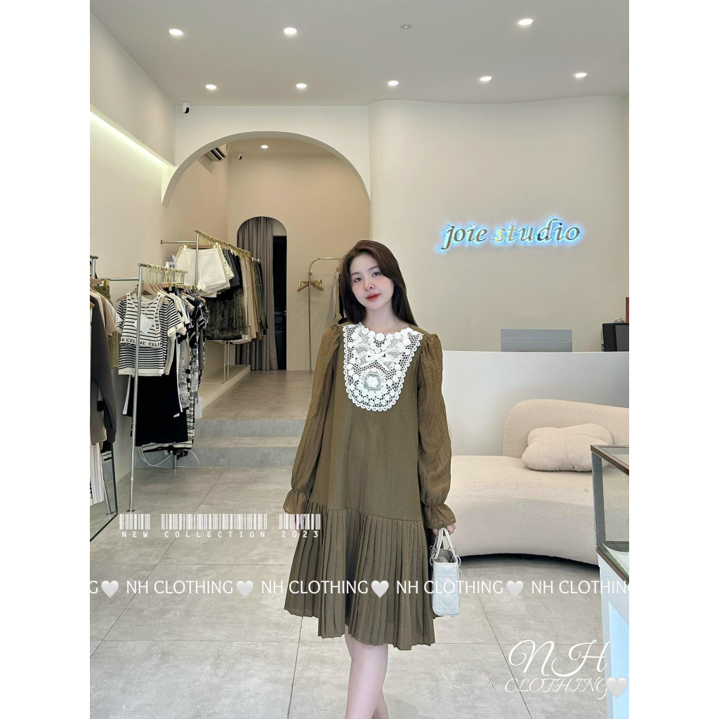 Váy tơ đũi ren ngực hot 2023