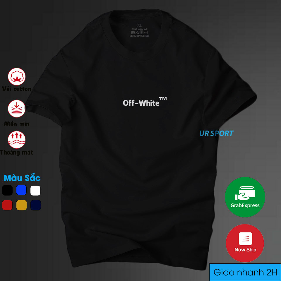 Áo thun nam cổ tròn Off-White thời trang cá tính,áo nam vải cotton 4 chiều cao cấp thoáng mát