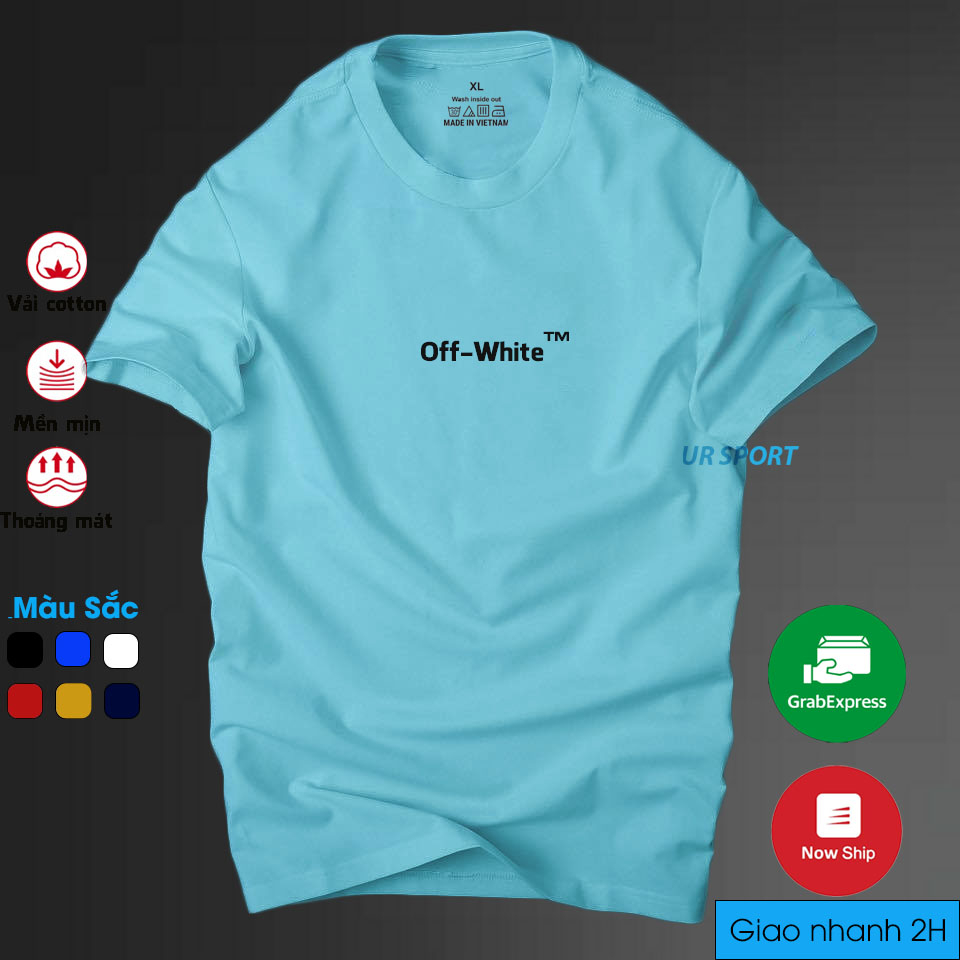 Áo thun nam cổ tròn Off-White thời trang cá tính,áo nam vải cotton 4 chiều cao cấp thoáng mát