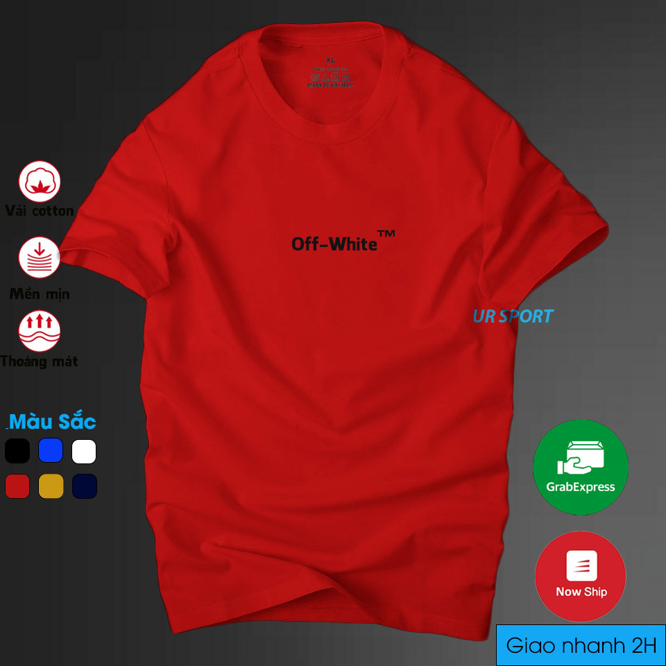 Áo thun nam cổ tròn Off-White thời trang cá tính,áo nam vải cotton 4 chiều cao cấp thoáng mát