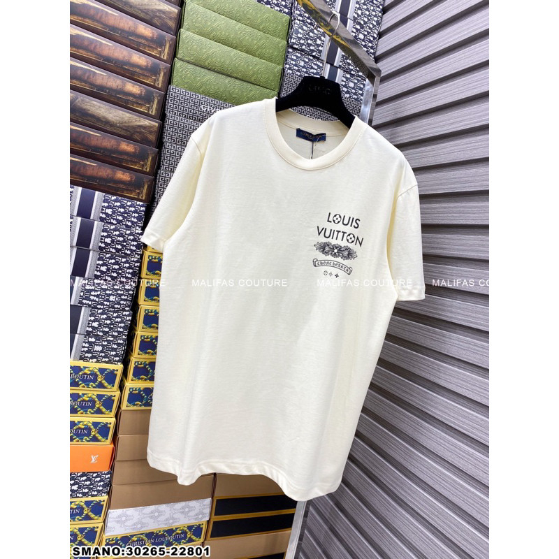 Áo thun form rộng Lo.uis Vui.ton-Chr.ome Hearts LV in họa tiết 2 mặt đẹp sang T-MEN