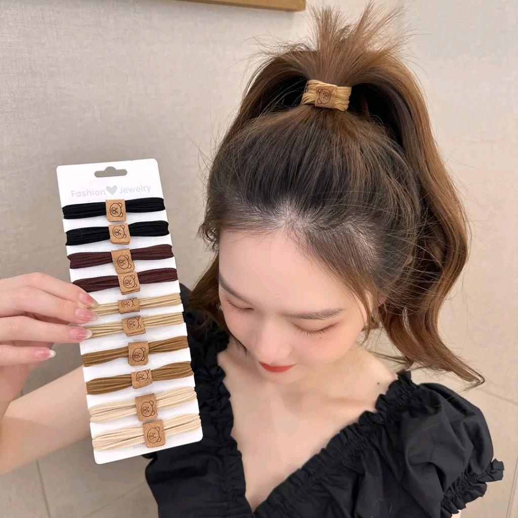 MVP3387 Set 10 Chiếc Dây Chun Buộc Tóc Hình Gấu Nhiều Màu Siêu Xinh