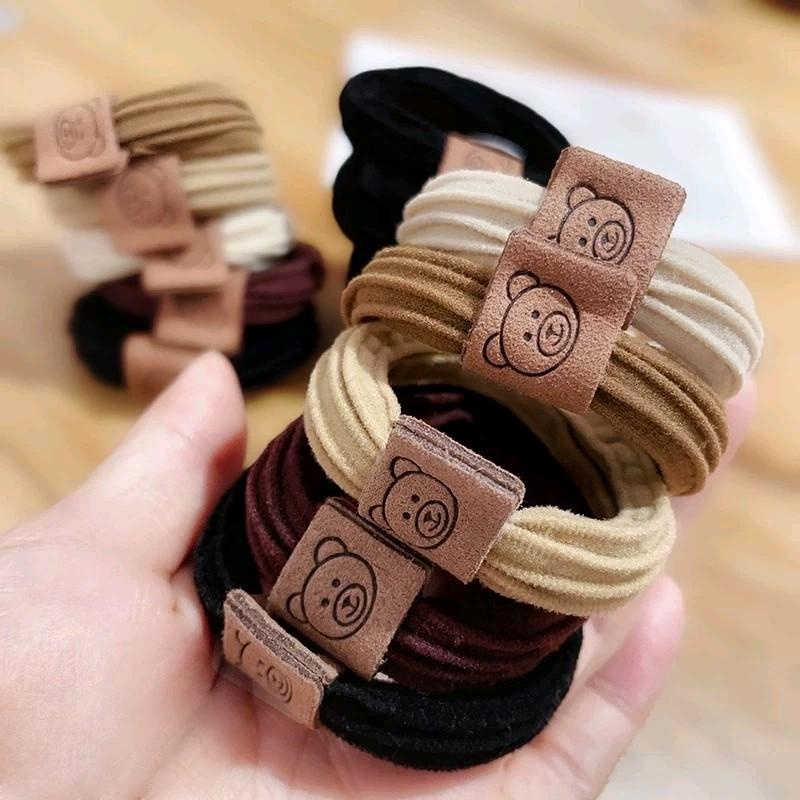 MVP3387 Set 10 Chiếc Dây Chun Buộc Tóc Hình Gấu Nhiều Màu Siêu Xinh