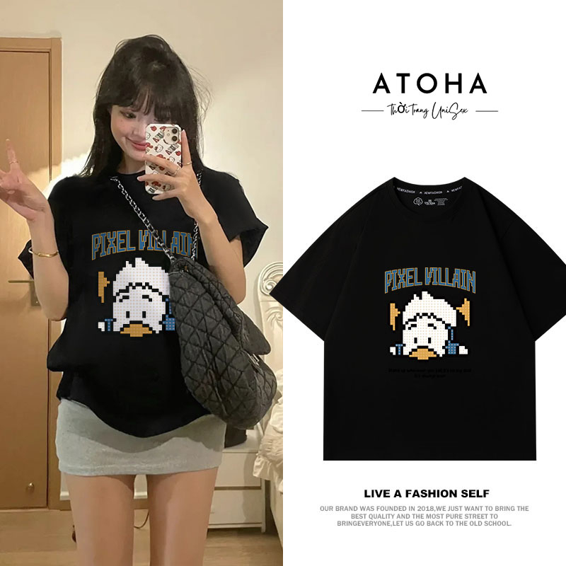 Áo thun chất cotton from fit tay ngắn phong cách hàn quốc baby tee ATOHA AP14