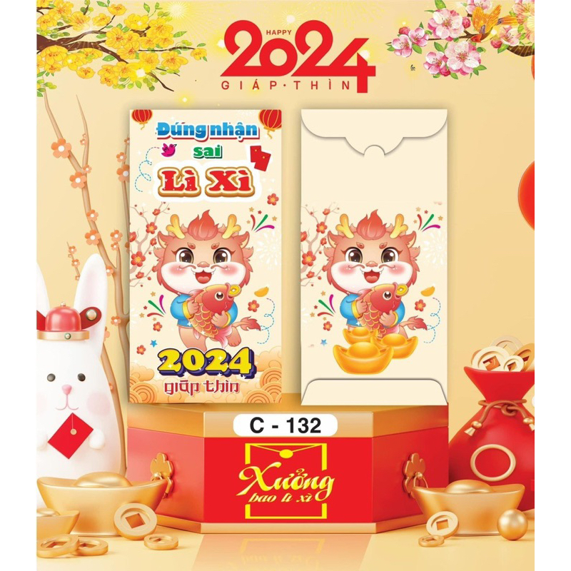 Combo 50 bao lì xì CÂU NÓI TREND năm 2024 giá xưởng, bao lì xì tết
