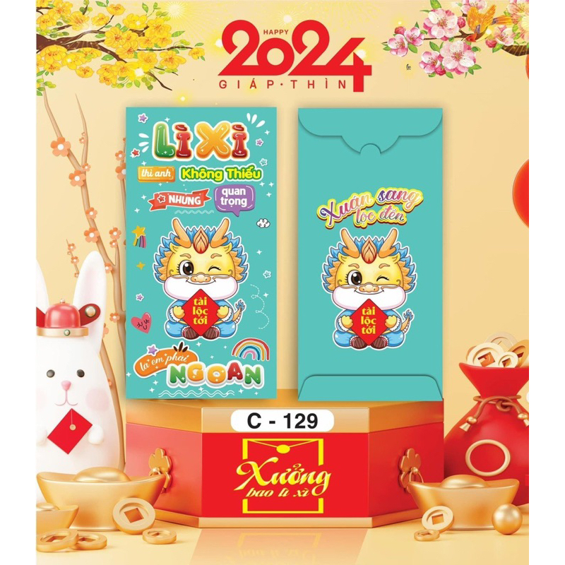 Combo 50 bao lì xì CÂU NÓI TREND năm 2024 giá xưởng, bao lì xì tết