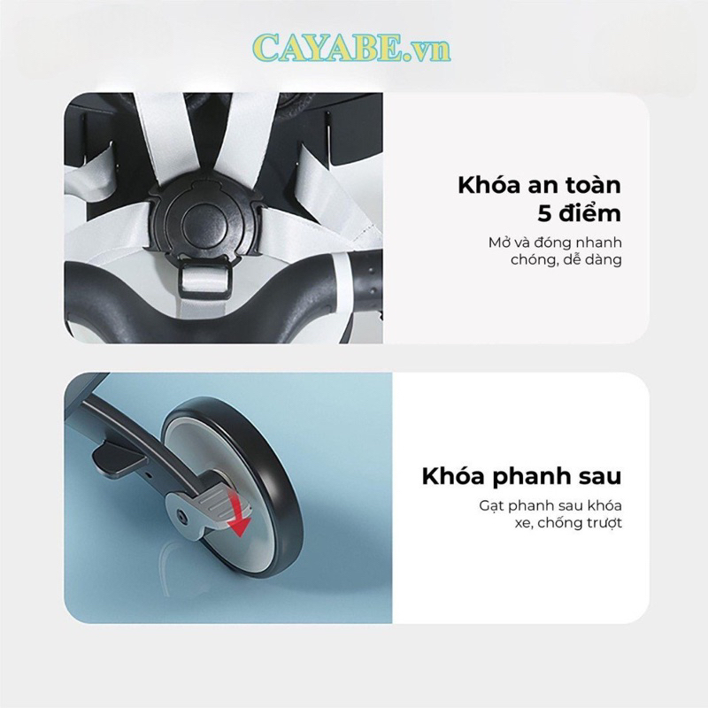 Xe đạp 3 bánh cho bé có cần đẩy, 2 chiều/ xe chòi chân/ xe cân bằng trẻ em Playkids S03 siêu nhẹ gấp gọn 4 in 1, mái che