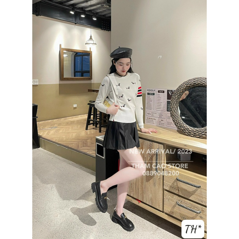 Áo len Thom cổ tròn dài tay full màu