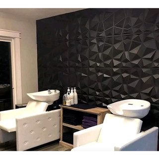 Tấm ốp tường pvc 3d kt 50x50cm đen/trắng