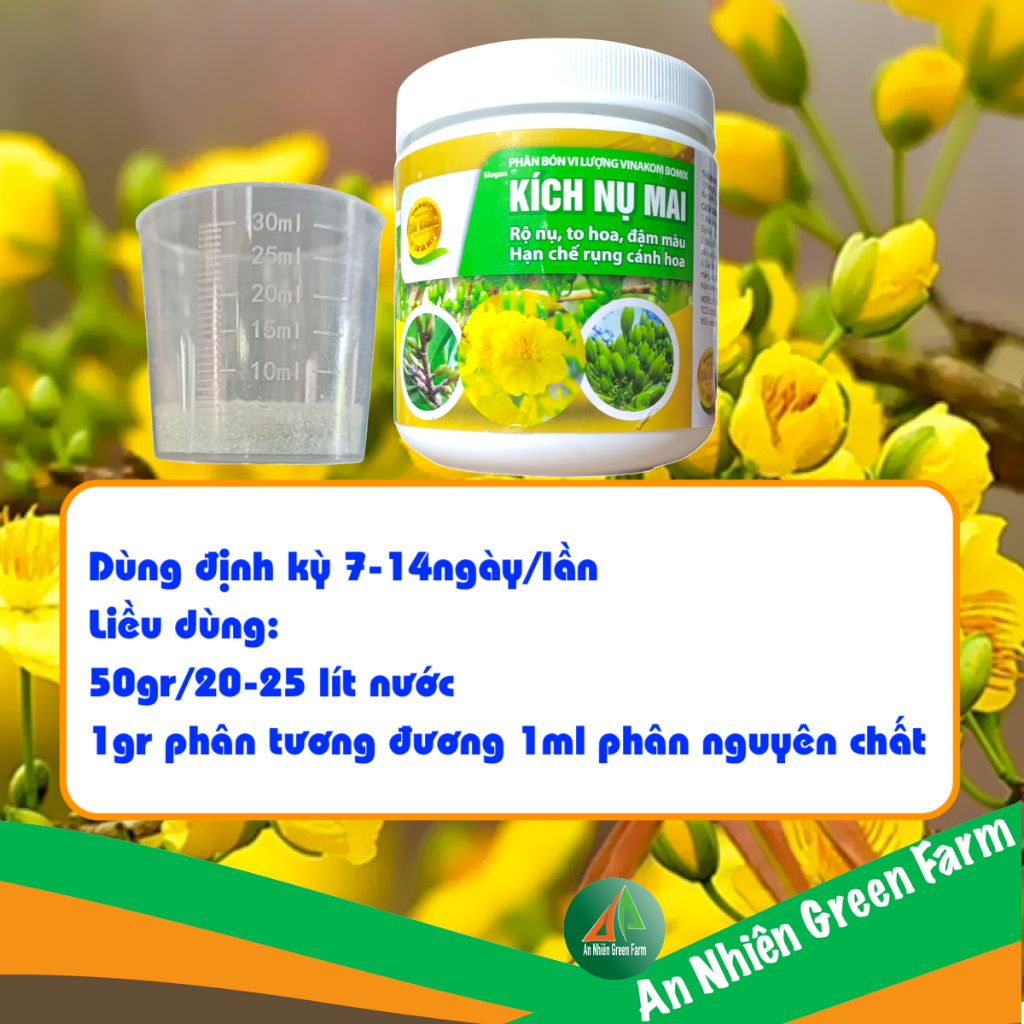 Kích Nụ Mai, Chuyển Nụ Kim Thành Nụ Hoa, Thành Phần Bo cao giúp to bông đậm màu chống rụng