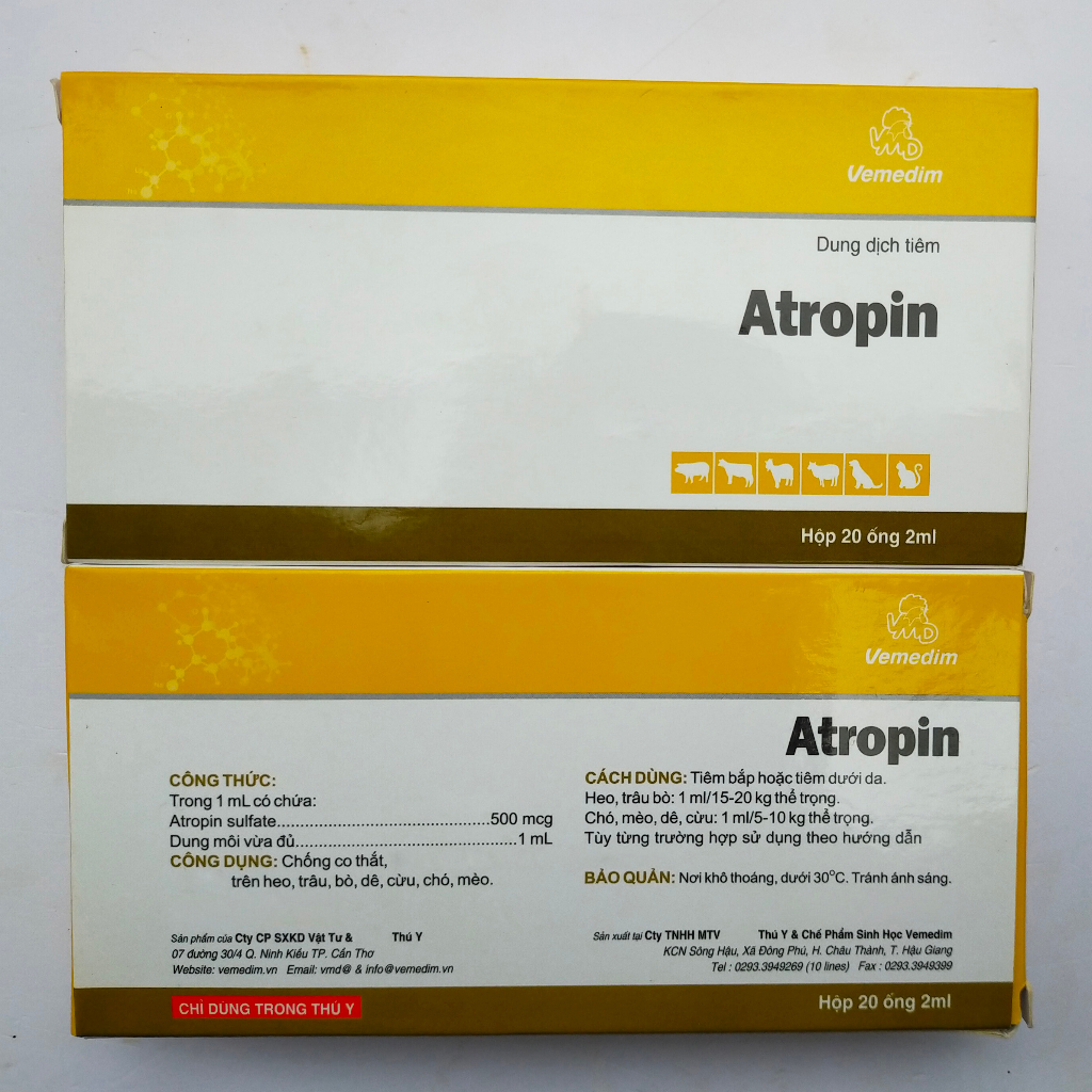 ATROPIN - Giảm co thắt, giảm nôn