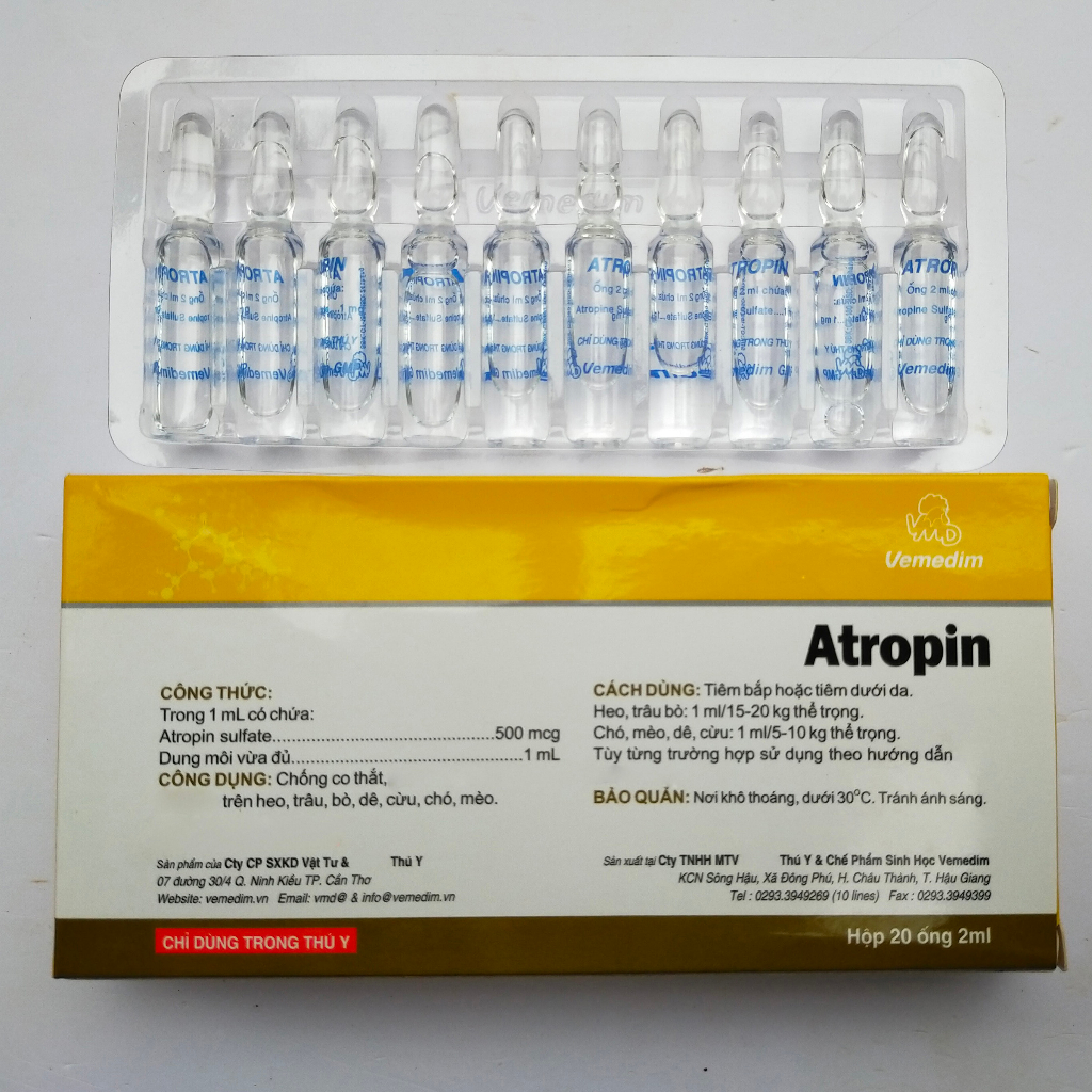 ATROPIN - Giảm co thắt, giảm nôn