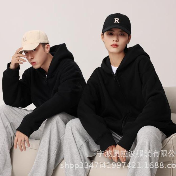 Áo khoác hoodie zip ATOKI nỉ mũ form rộng mặc đôi nam nữ 65 P11K11