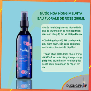 Toner nước hoa hồng MELVITA ROSE dành cho da thường tới khô 200ML