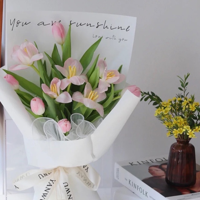 SET 20 Tờ Bìa giấy chống nước gói hoa chữ You are my love, you are my sunshine xinh xắn hàng nhập khẩu_LM84