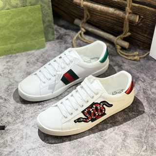 Giày thể thao gucci ace embroidered 'snake'. giày gucci rắn thêu nhập trung