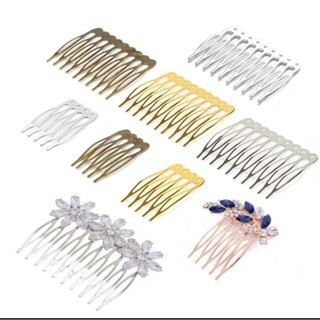 Lược cài tóc kim loại 10 răng 39x54mm - Nguyên liệu làm trâm cài tóc thủ công