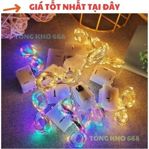 Dây Đèn Led 7 màu 3 Chế Độ Dùng Trang Trí, Decor , có sẵn, giá rẻ đèn trang trí đẹp pin bền