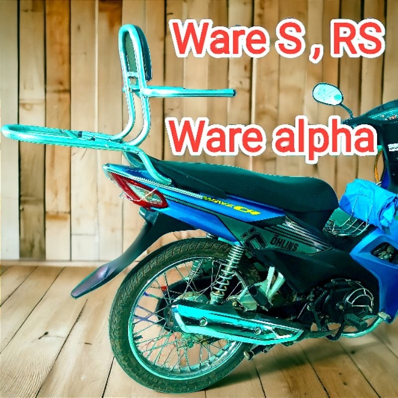Baga xe máy phượt cho xe ware S, RS, alpha 110.Mẫu mới có thể tháo rời tay vịn
