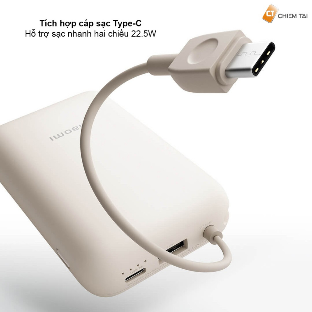 Pin sạc dự phòng 10000mAh 22.5W Xiaomi Pocket P15ZM có cáp sạc